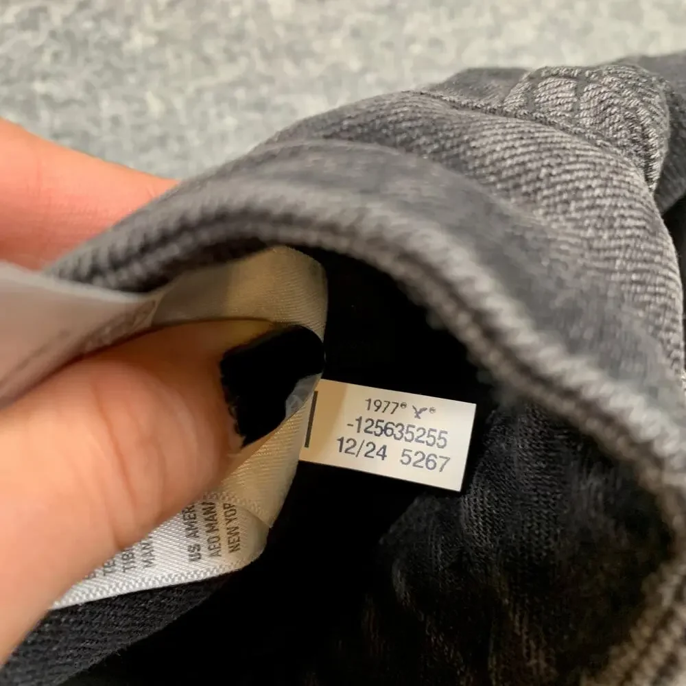 American Eagle Jeans Women 2 Short Black Slash Dreamy Drape High Rise Baggy Wide